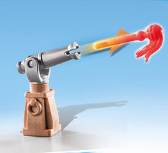 Playmobil pirate with alligator figures close-up highlights character details.