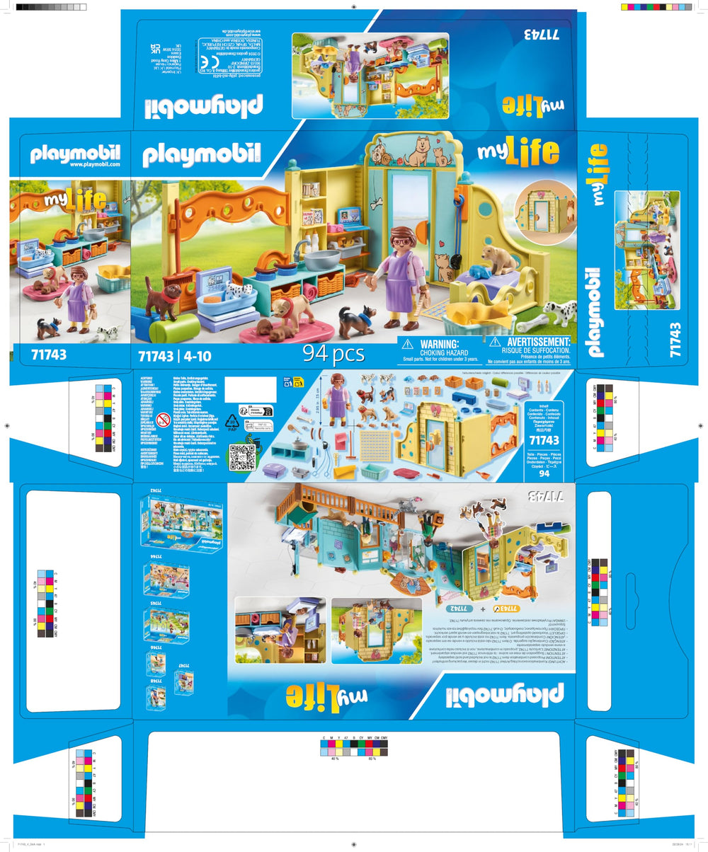 Playmobil Puppy Care Center accessories expand storytelling and care routines.
