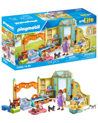 Playmobil Puppy Care Center front view for imaginative play and gentle pet care.