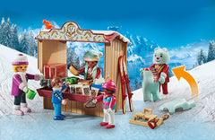 Playmobil Ski World decorative archway adds a cozy winter backdrop