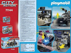 Playmobil Tactical Unit All-Terrain Vehicle grappling hook in action