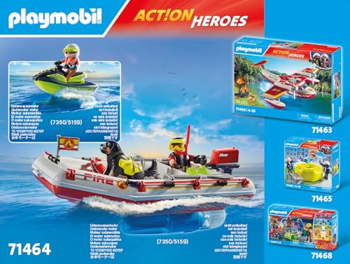 Playmobil underwater motor connection cable supports automatic propulsion.