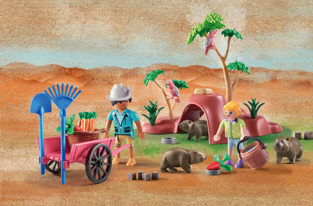 Playmobil Wiltopia adult and child figures support cooperative role-play and learning.