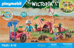 Playmobil Wiltopia feeding time with carrots enhances nurture and daily routines.