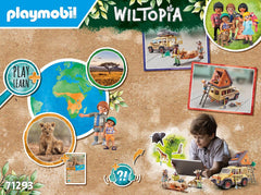 Playmobil Wiltopia gas can fueling action for authentic vehicle play