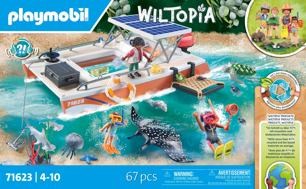 Playmobil Wiltopia manta ray figure for graceful ocean habitat play