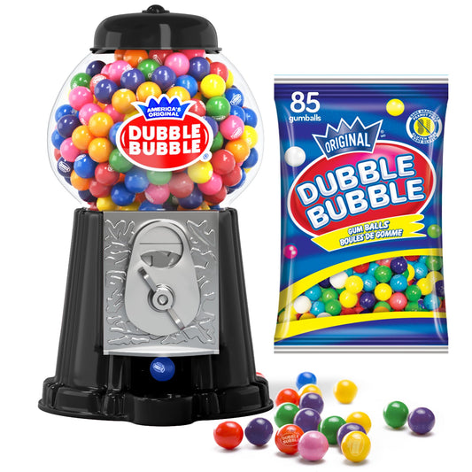 Playo gumball machine in classic red style dispensing fruity gum for kids.