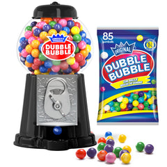 Playo gumball machine in classic red style dispensing fruity gum for kids.