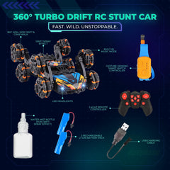 Playplen 8-wheel all-terrain RC car grips carpet and grass smoothly