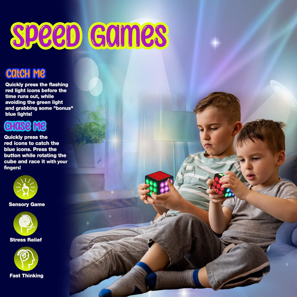 PlayRoute cube memory-games display emphasizing focus and pattern recall