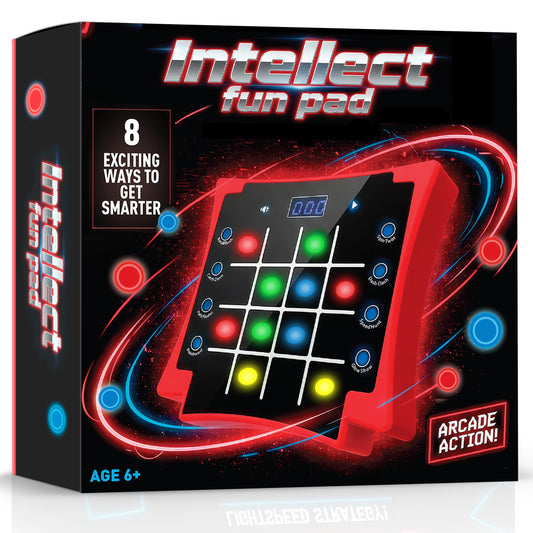 PlayRoute electronic light-up activity pad front view with vivid LED sequences for screen-free focus.