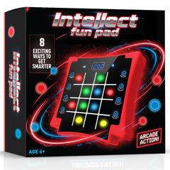 PlayRoute electronic light-up activity pad front view with vivid LED sequences for screen-free focus.