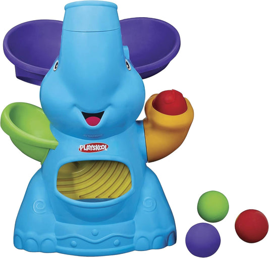 Playskool Elefun Busy Ball Popper front view with colorful balls for active play.