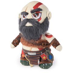 PlayStation Kratos collector plush with other PS5 collectibles enhances fan display