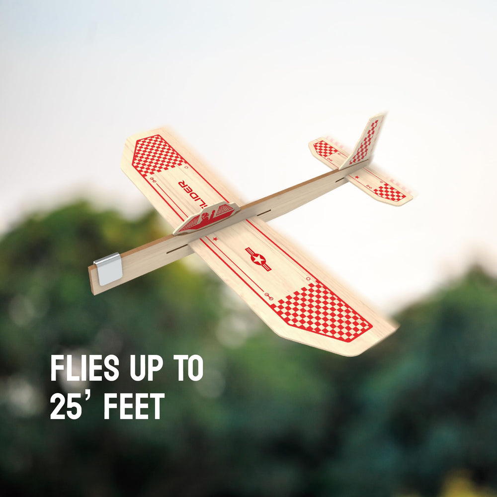 Playstem Balsa Plane assembly demonstrates easy slot-tab construction without glue.
