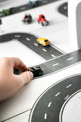 PlayTape is easy to apply, enabling quick setup of road layouts.