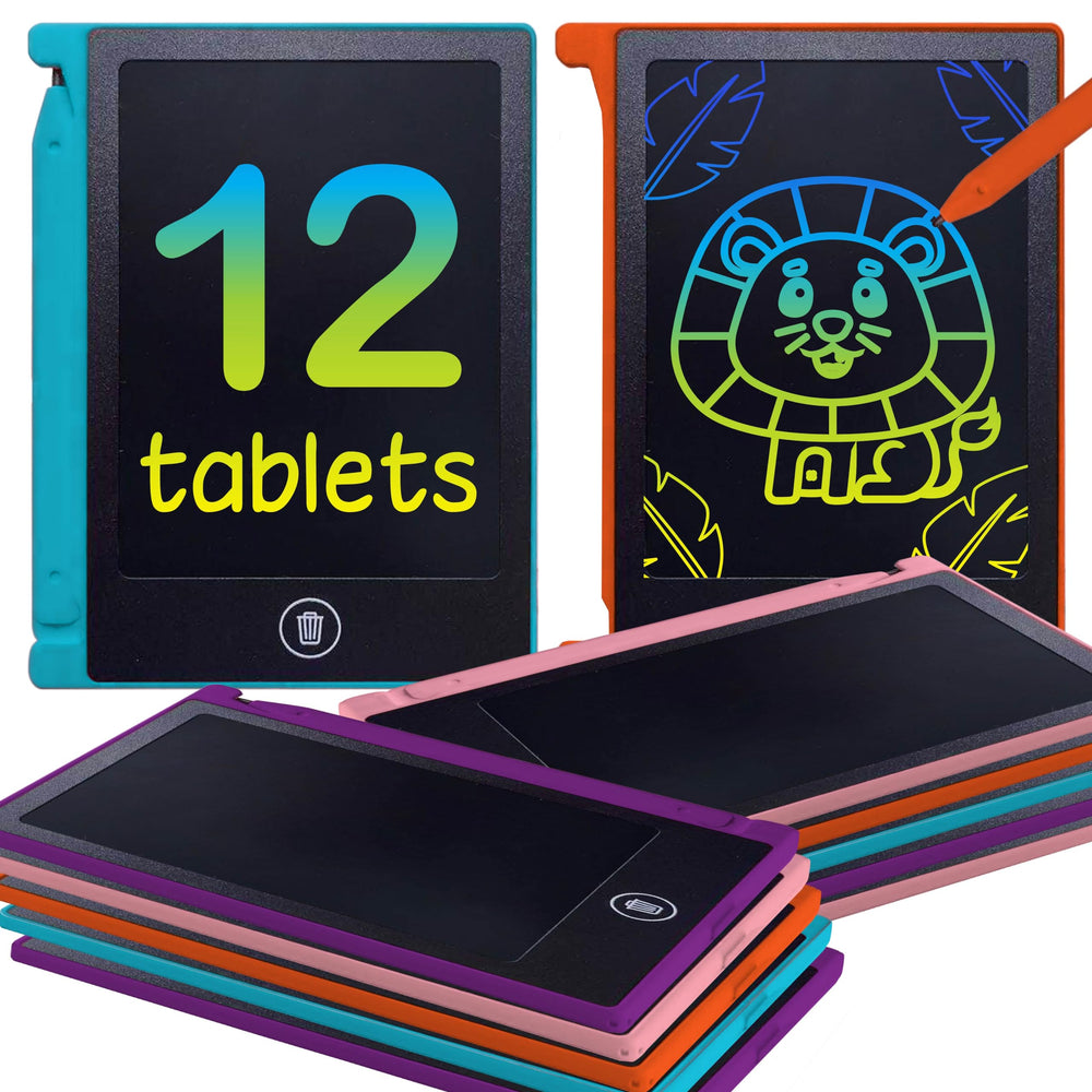 Playtapus mini LCD writing tablet front view for kids, ideal for on-the-go doodling.
