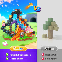 Playtigo magnets click firmly, enabling sturdy structures during creative builds.