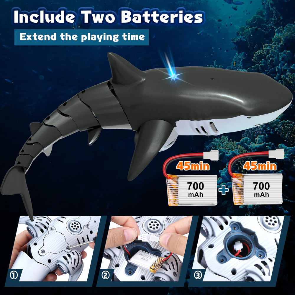 Playtigo shark remote with 40m range and precise controls