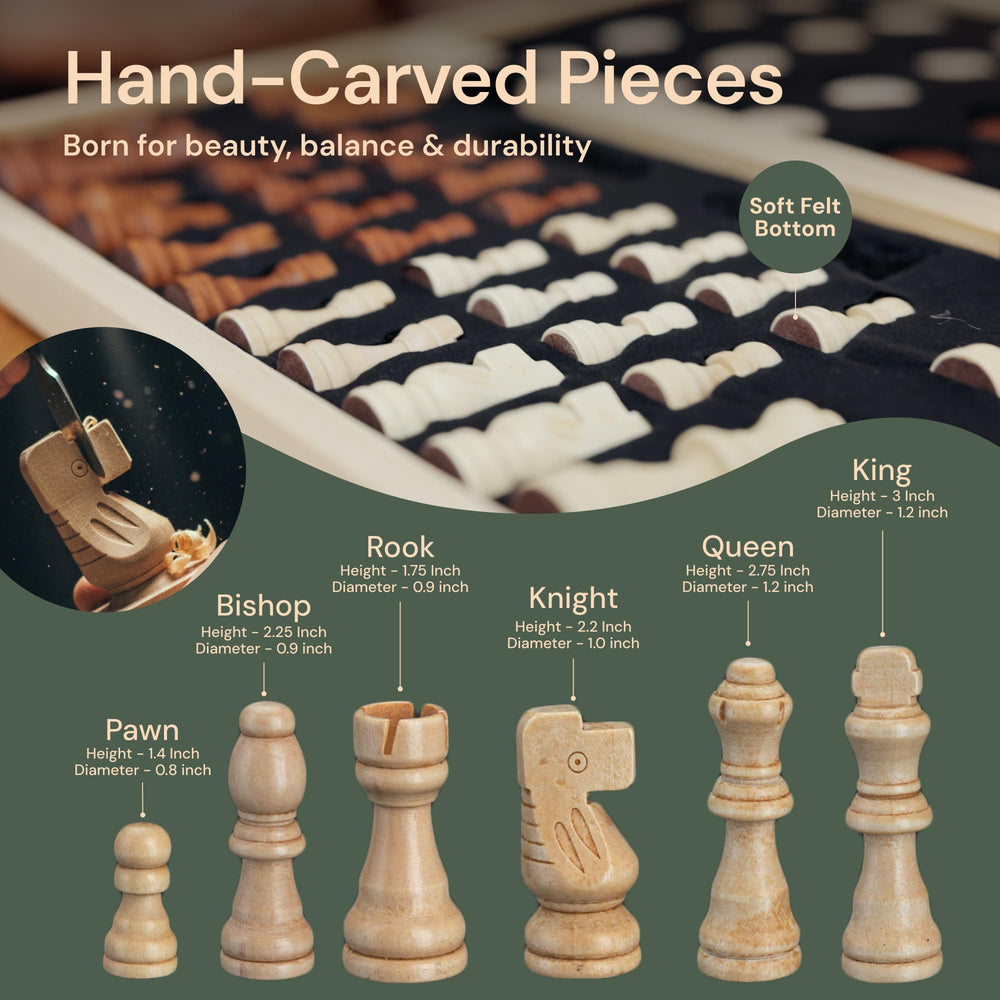 PlayVibe checkers pieces included for versatile board game sessions.