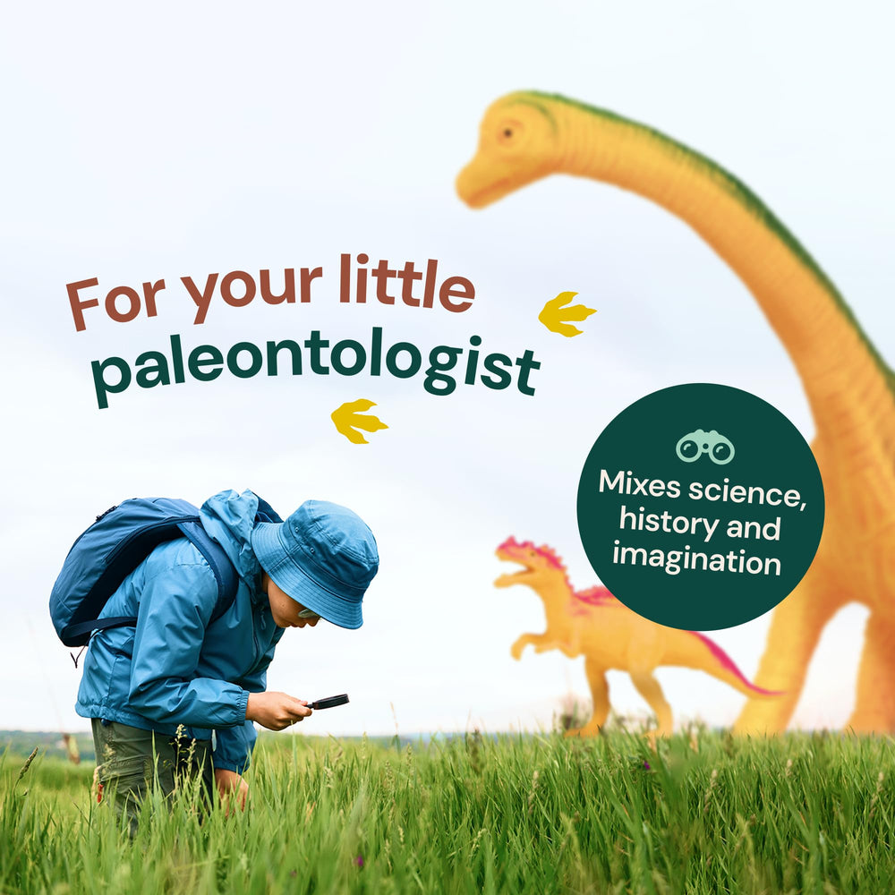 PLAYVIBE child playing with dinosaur figures for hands-on pretend play