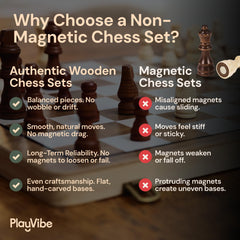 PlayVibe gift-ready wooden chess set ideal for all ages indoors.