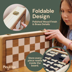 PlayVibe compact folding board on a table for family fun.