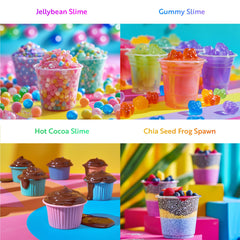 Playz slime candy kit shapes like worms and eyeballs for playful learning