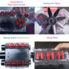 Playz V8 kit illustrating pistons in motion for understanding.
