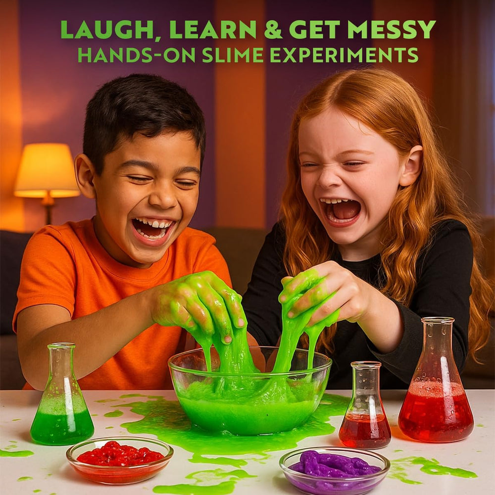 Playz zombie poop safety gloves included for safe at-home experiments.