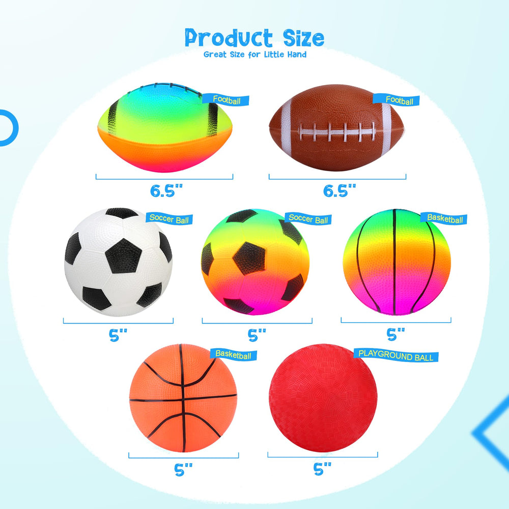 PlayZap 7-piece soft-ball set basketball common color, enhances grip and coordination