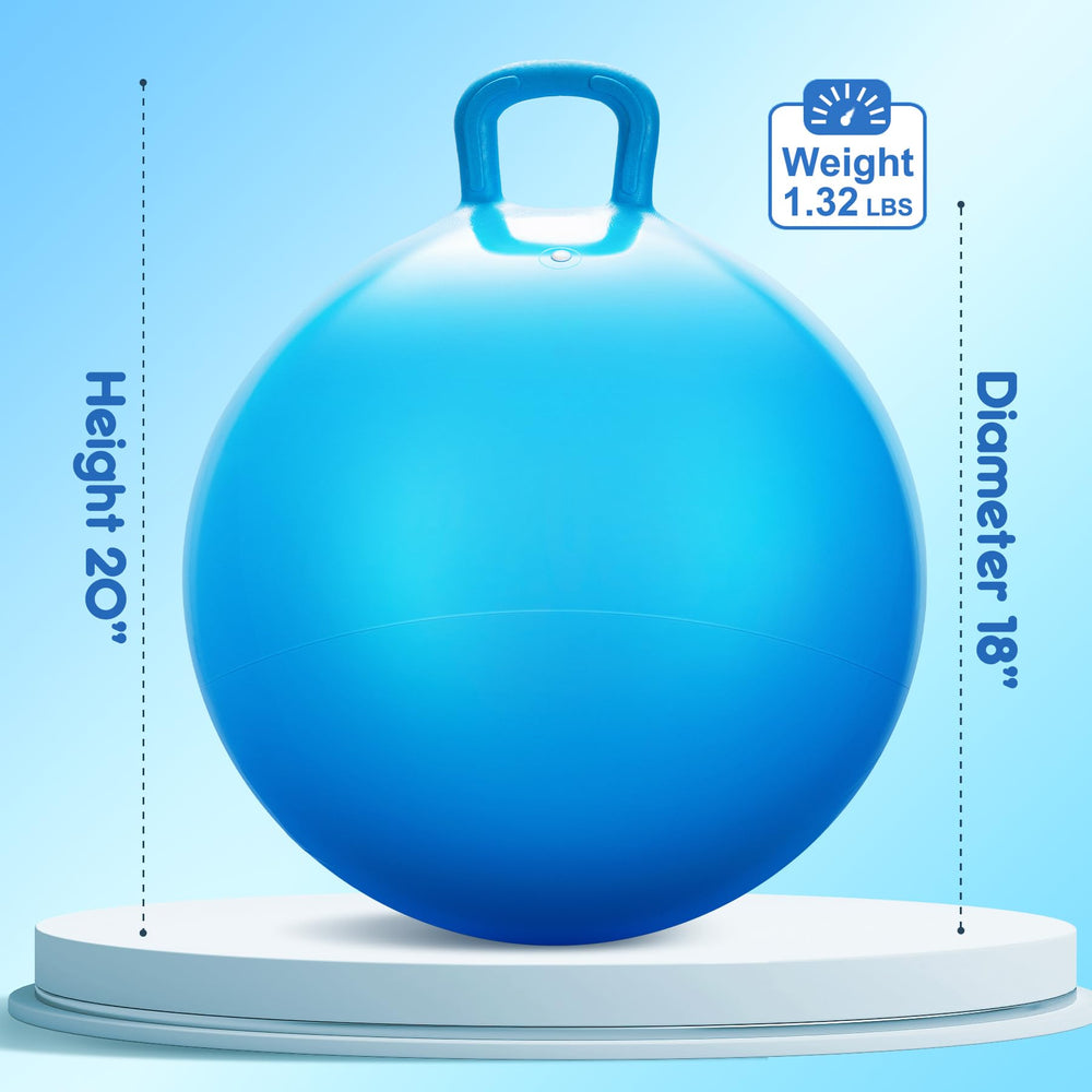 PlayZap eighteen-inch diameter hopper ball ideal for ages 3–8.