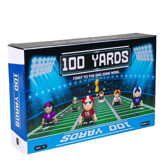 Plearn Pieces 100 Yards game box with contents ready for play