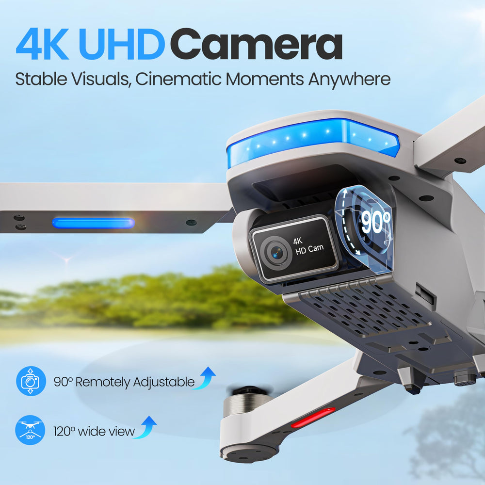 PLEGBLE PL715 4K camera with wide 120-degree lens for crisp aerials