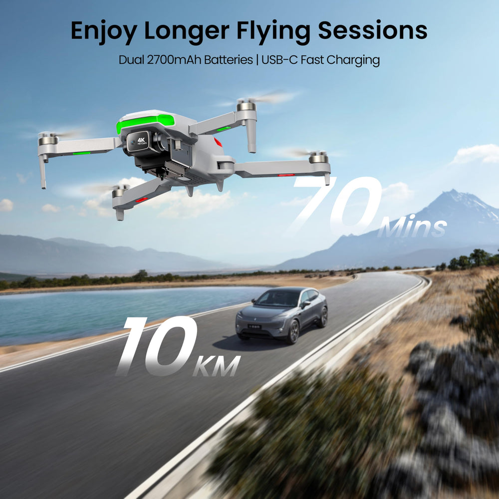 PLEGBLE drone with two batteries delivers up to 70 minutes