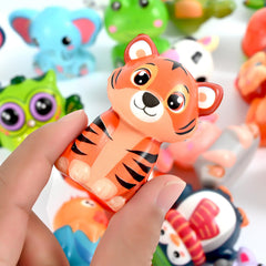 Plougvi 24pcs animal squishy flamingo soft squeeze for relaxing moments