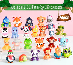 Plougvi 24pcs animal squishy lion promotes imaginative play and classroom rewards