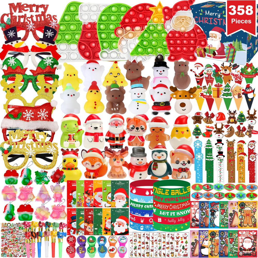 PLOUGVI 358PCS Christmas favors box for easy party planning and gifts.