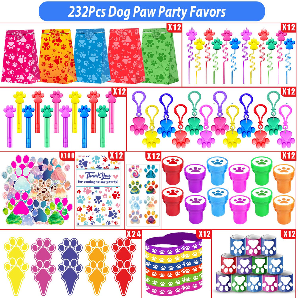 PLOUGVI Paw Bracelets with paw prints, perfect wearable party favors.