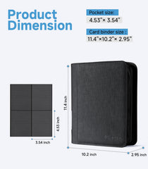 Pluackg Toploader Card Binder holds up to 160 sleeved cards securely