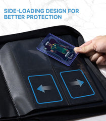 Pluackg Toploader Card Binder suede interior adds luxury feel and gentle card contact