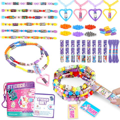 Plunack 960-Piece sticker bracelet kit overview with holographic sticker rolls for endless customization.