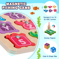 Plunack Alphabet Fishing Game shape dice add sorting and matching opportunities