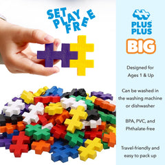 PLUS PLUS BIG BPA-free and phthalate-free Danish design ensures safe play.