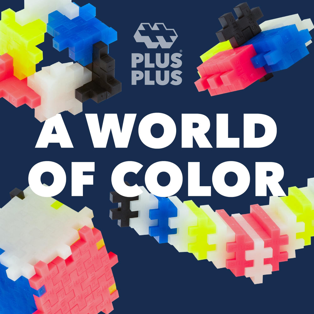 PLUS PLUS 240-piece set with a Building Idea Guide for inspiration