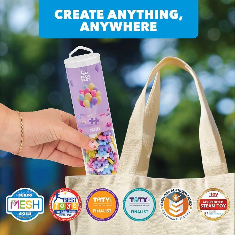 Plus Plus BPA-free and phthalate-free plastic ensures safe, tactile play.