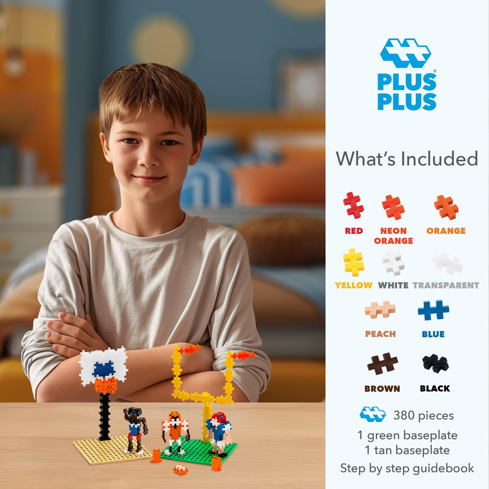 PLUS PLUS Learn to Build tan baseplate offers versatile layout options