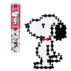 Plus Plus Snoopy puzzle design with interlocking pieces for creative play.