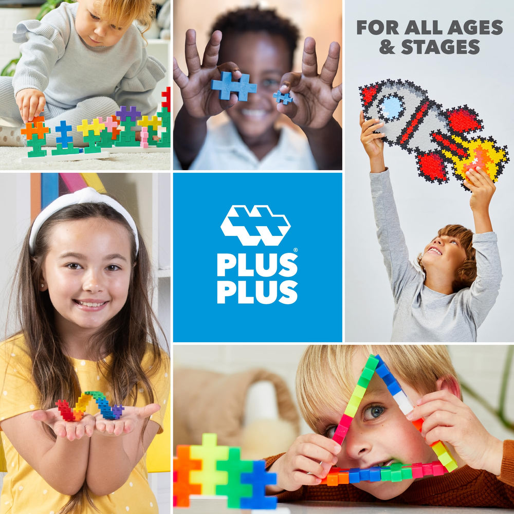 Plus Plus Puzzle by Number display-art option, perfect for shelf decor.