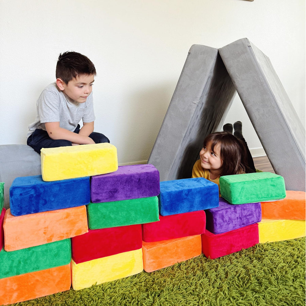 Plush Blocks designed in the USA, crafted with care for little hands